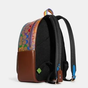 Coach | Bags | Coach Court Backpack In Rainbow Signature 